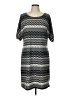 Forever Chevron-herringbone Gray Casual Dress Size L - photo 1