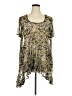 Ashley Stewart 100% Polyester Camo Gold Short Sleeve Blouse Size 26 - 28 Plus - photo 1