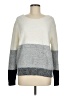 Fate Color Block Gray Pullover Sweater Size M - photo 1