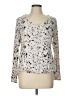 Rose + Olive Silver Long Sleeve Top Size L - photo 1