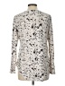 Rose + Olive Silver Long Sleeve Top Size L - photo 2