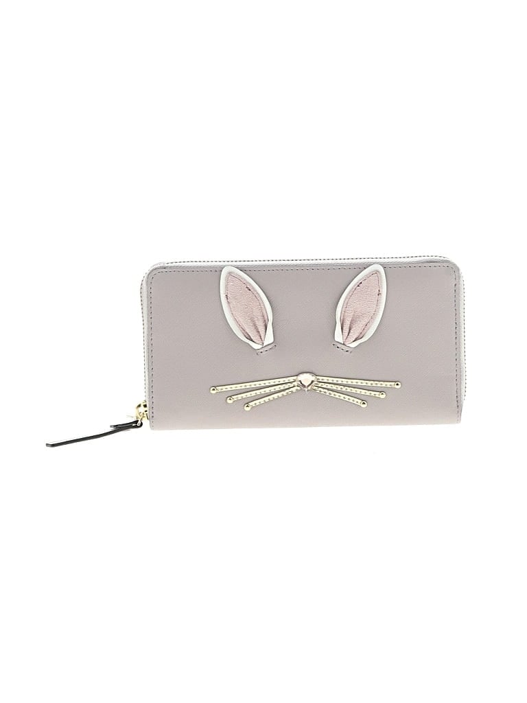 Pre-owned Kate Spade New York Leather Wallet In Gray