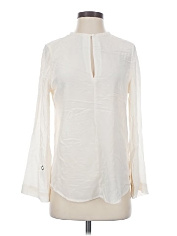 Equipment Long Sleeve Silk Top (view 1)