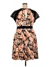 Torrid Floral Orange Casual Dress Size 2X Plus (2) - photo 2