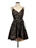 B. Smart 100% Polyester Stars Black Cocktail Dress Size 5 - photo 1