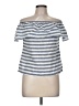 Vila 100% Cotton Blue Short Sleeve Top Size M - photo 1