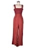 Blue Rain Solid Burgundy Jumpsuit Size M - photo 1