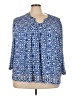 North Style Blue 3/4 Sleeve T-Shirt Size 3X - photo 1