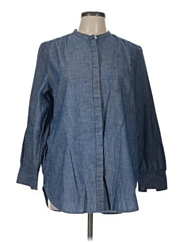 Lands' End 3/4 Sleeve Button-Down Shirt (view 1)