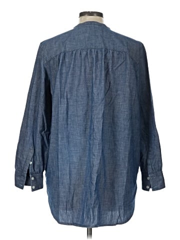 Lands' End 3/4 Sleeve Button-Down Shirt (view 2)