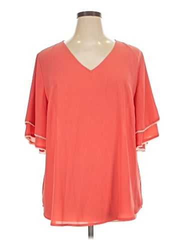 NY Collection Short Sleeve Blouse (view 1)