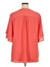 NY Collection 100% Polyester Orange Short Sleeve Blouse Size XL - photo 2