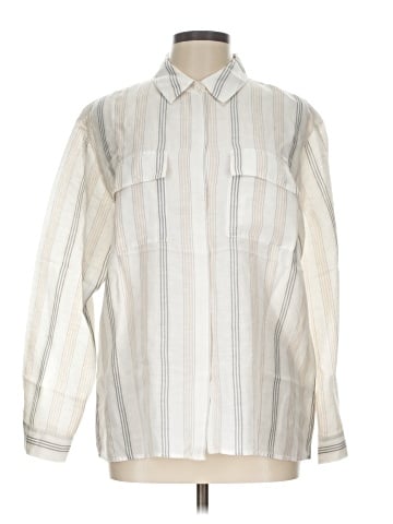 Lafayette 148 New York Long Sleeve Button-Down Shirt (view 1)
