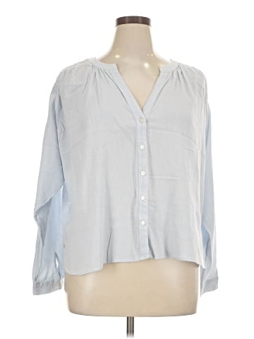 Ann Taylor LOFT 3/4 Sleeve Button-Down Shirt (view 1)