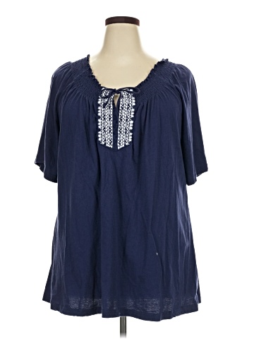 Ellos Short Sleeve Henley (view 1)