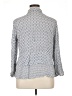 Habitat Chevron-herringbone Silver 3/4 Sleeve Button-Down Shirt Size XL - photo 2