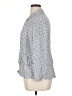Habitat Chevron-herringbone Silver 3/4 Sleeve Button-Down Shirt Size XL - photo 5