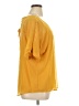 Worthington 100% Polyester Yellow Short Sleeve Blouse Size XL - photo 4