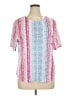 BonWorth 100% Polyester Pink Short Sleeve Blouse Size XL - photo 1