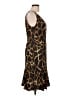 Milly 100% Viscose Animal Print Brown Cocktail Dress Size 10 - photo 4