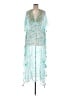 Assorted Brands 100% Polyester Tie-dye Teal Swimsuit Cover Up Size M - photo 1
