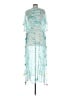 Assorted Brands 100% Polyester Tie-dye Teal Swimsuit Cover Up Size M - photo 2