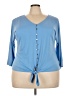 Notations Blue 3/4 Sleeve Top Size 3X - photo 1