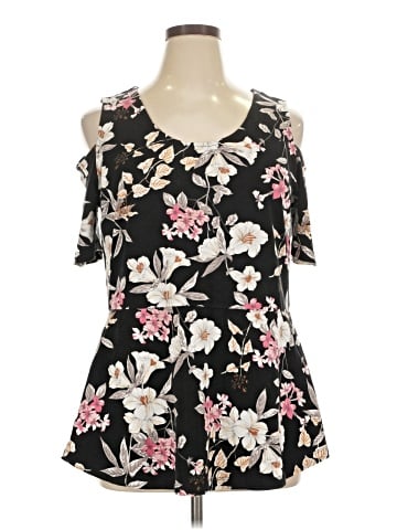Isaac Mizrahi LIVE! Short Sleeve Blouse (view 1)