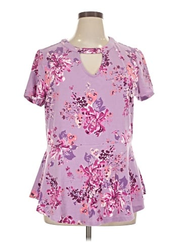 Isaac Mizrahi LIVE! Short Sleeve Blouse (view 1)