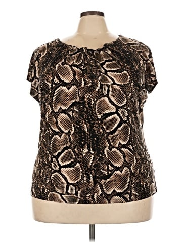 Worthington Short Sleeve Blouse (view 1)