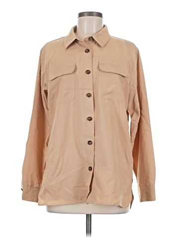 Calvin Klein 3/4 Sleeve Button-Down Shirt (view 1)