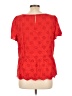 Talbots 100% Cotton Red Short Sleeve Top Size 12 - photo 2