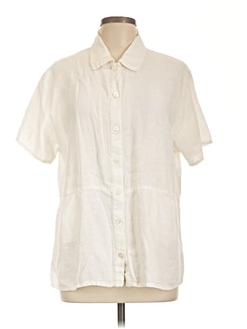 Flax Short Sleeve Button-Down Shirt (view 1)
