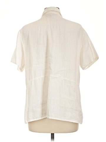 Flax Short Sleeve Button-Down Shirt (view 2)