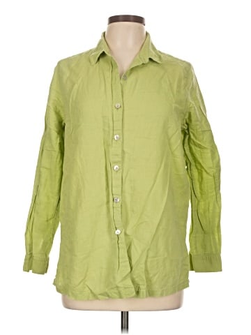 Monsoon 3/4 Sleeve Button-Down Shirt (view 1)