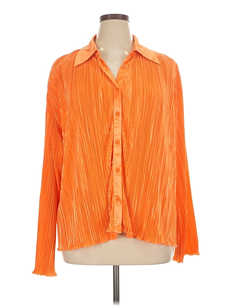 Pre-owned Peppermayo Long Sleeve Blouse In Orange