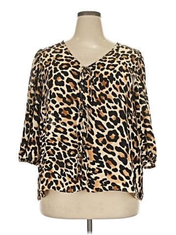 Rose + Olive 3/4 Sleeve Blouse (view 1)