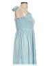 Assorted Brands Solid Blue Casual Dress Size L - photo 4