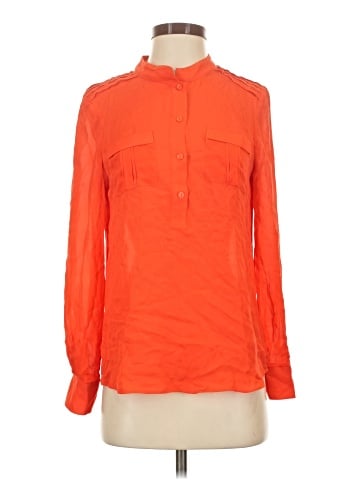 Parker Long Sleeve Silk Top (view 1)