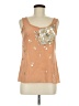 Tabitha 100% Silk Gold Sleeveless Silk Top Size 6 - photo 1