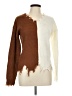 Love 100% Acrylic Color Block Brown Pullover Sweater Size L - photo 1