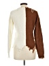 Love 100% Acrylic Color Block Brown Pullover Sweater Size L - photo 2