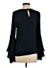 Milly Black Long Sleeve Silk Top Size 2 - photo 2