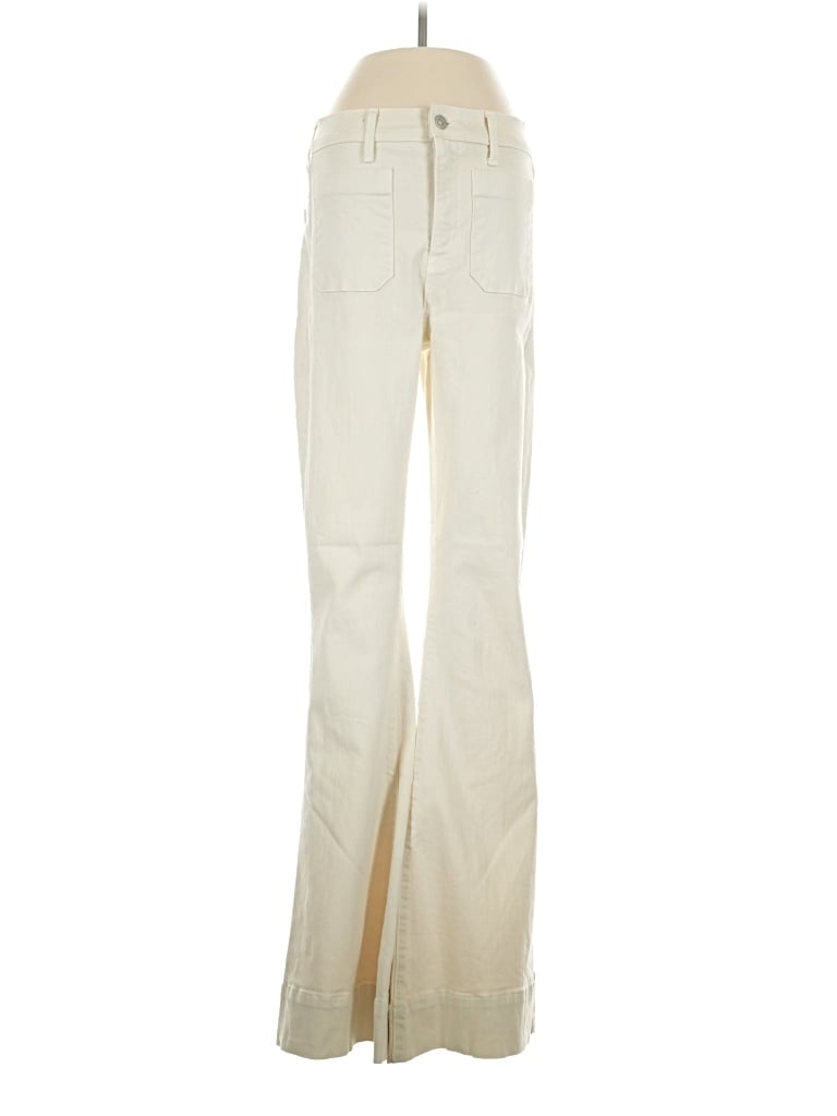 Pre-owned Veronica Beard Jeans Jeans In Ivory