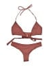 Hollister Hearts Brown Two Piece Swimsuit Size XS - photo 1