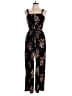 No Boundaries 100% Recycled Polyester Floral Black Jumpsuit Size XL - photo 1