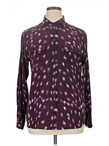 Equipment Long Sleeve Silk Top (view 1)