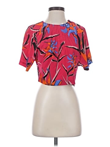 Diane von Furstenberg Short Sleeve Silk Top (view 1)