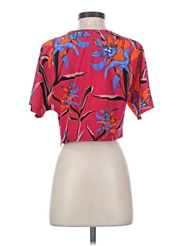 Diane von Furstenberg Short Sleeve Silk Top (view 2)
