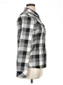 Columbia 100% Polyester Plaid Gray Long Sleeve Blouse Size L - photo 4